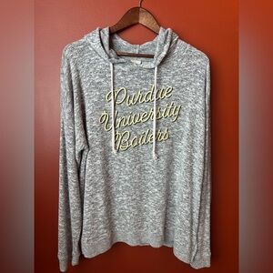 Purdue University Women’s Oversized Lightweight Hooded Sweatshirt. Size XL